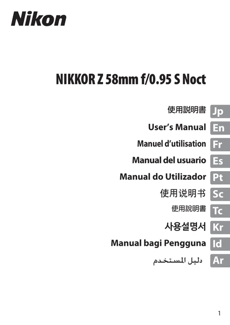 nikon尼康NIKKOR Z 58mm f
